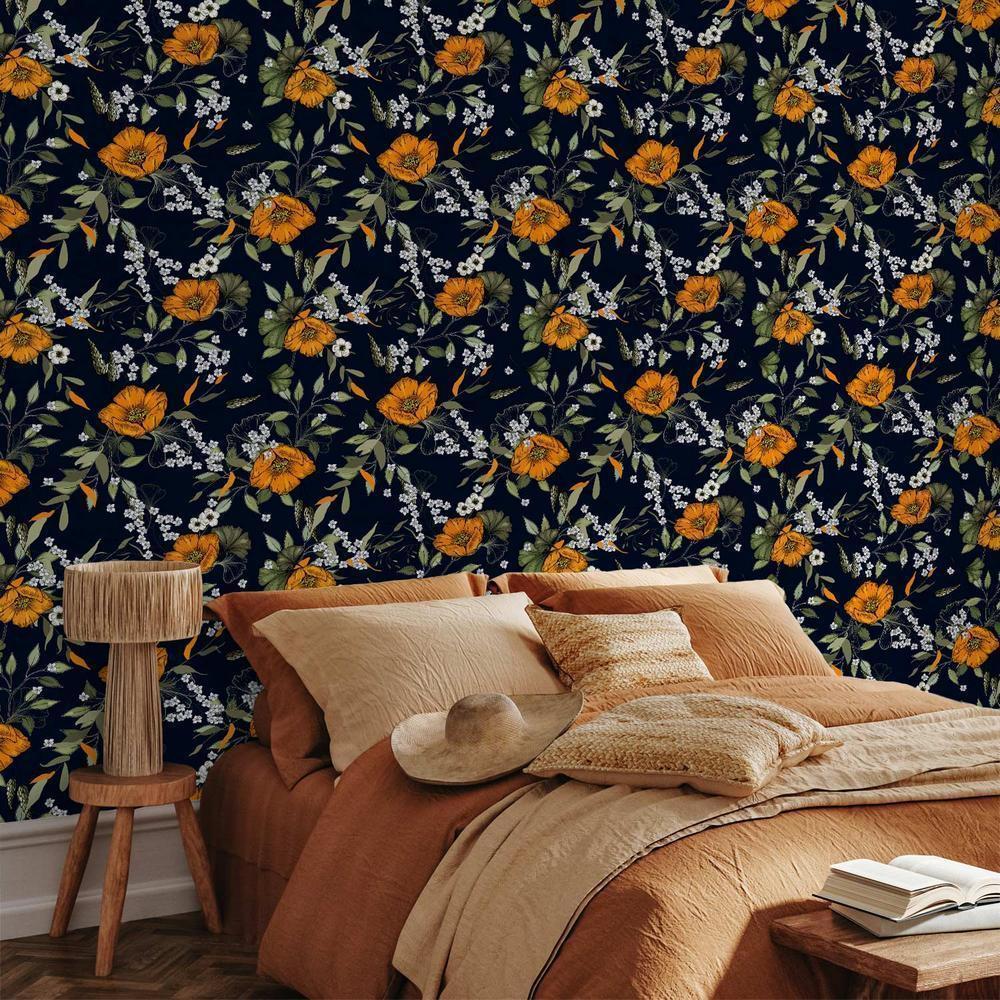 Tapeta - Pomarańczowy rozkwit