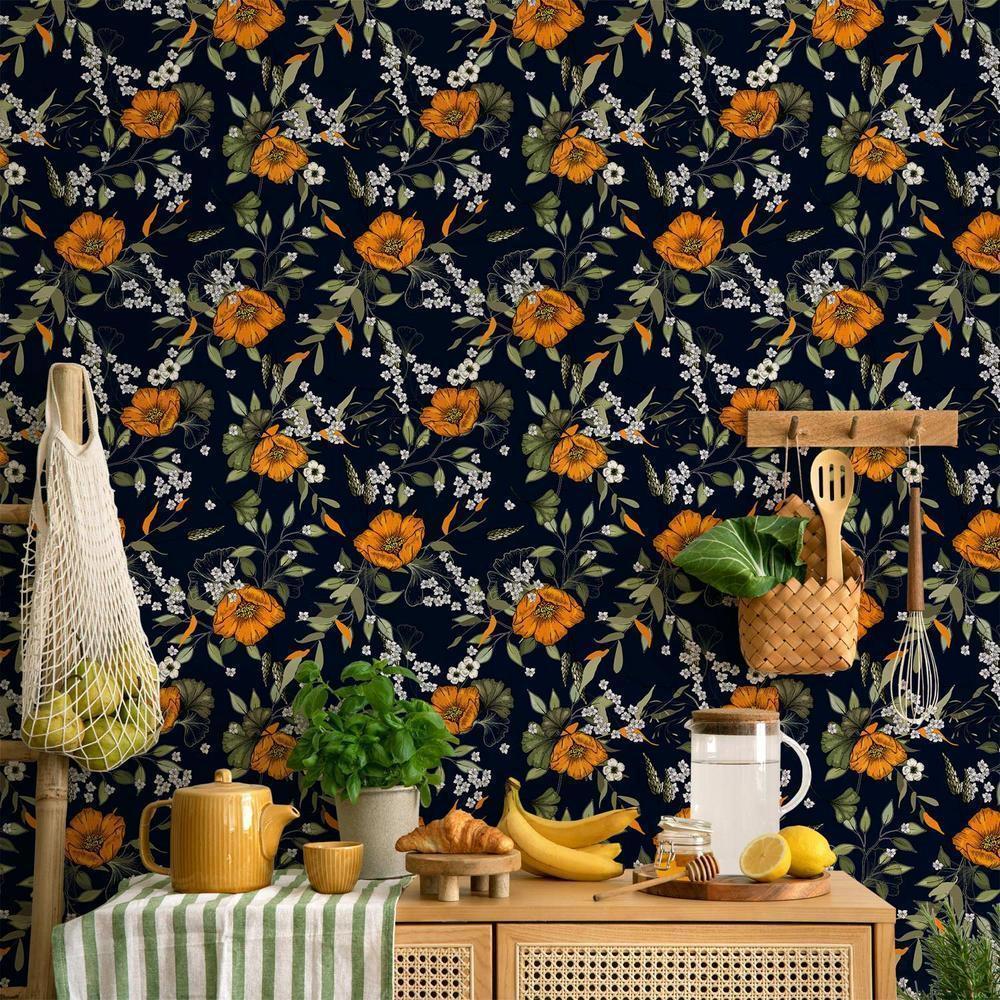 Tapeta - Pomarańczowy rozkwit