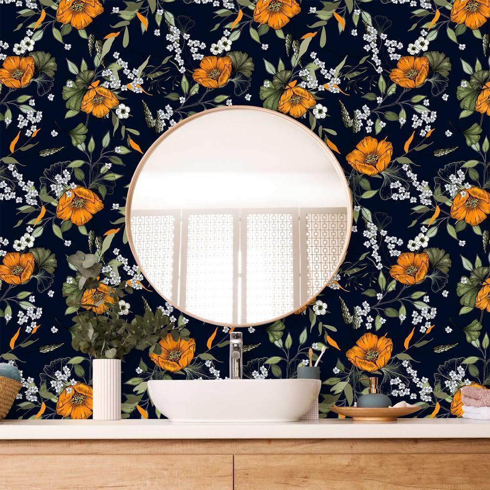 Tapeta - Pomarańczowy rozkwit