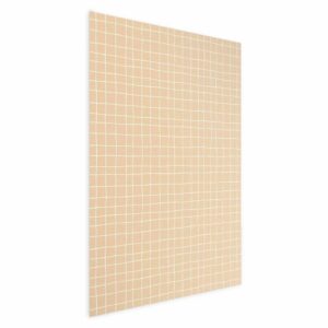 Plakat - Linie i szum - falująca kratka w odcieniach pomarańczu