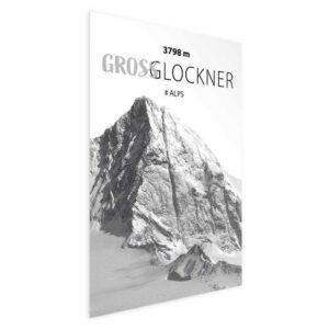 Plakat - Majestatyczny szczyt górski Glosslockner korona gór pejzaż górski