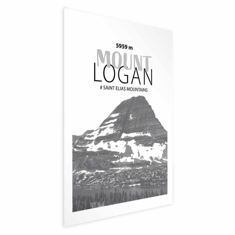 Plakat - Majestatyczny szczyt górski Mount Logan korona gór pejzaż górski